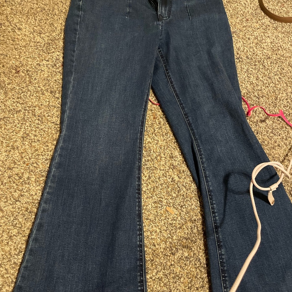 Maurices Blue Flare Wide Leg Jeans